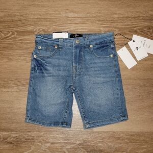 7 For All Mankind Girls Blue Bermuda Long Length Shorts Size 6 New